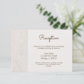 モダンな rustic ウッドグレイン 結婚式 披露宴 カード (スタンド正面)