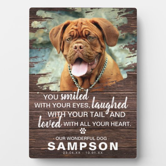 モダンな rustic ペットメモリアル | 写真の思い出 フォトプラーク (正面)
