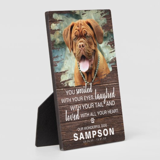 モダンな rustic ペットメモリアル | 写真の思い出 フォトプラーク (側面)