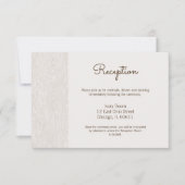 モダンな rustic 木目 ウェディング レセプション カード (正面)