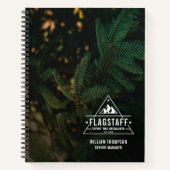 モダンな rustic 男性的 山岳 ツリー アーボリスト ノートブック (正面)