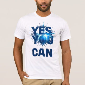 モダンな「Yes You Can」モチベーショナル キネティック Tシャツ