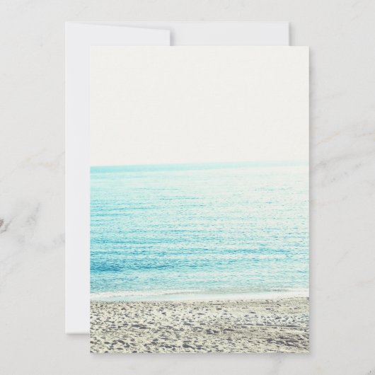 モダンなbohoの花のビーチの写真撮影のベビーシャワー 招待状 (裏面)