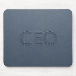 モダンなCEO向け スレートグレイ エンボス加工 エグゼクティブ マウスパッド
