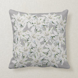 モダンなEdelweissのスイスの高山の花の写真の芸術 クッション