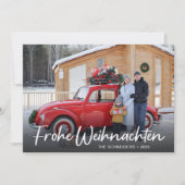 モダンなFrohe Weihnachten Natale 写真 シーズンカード (正面)