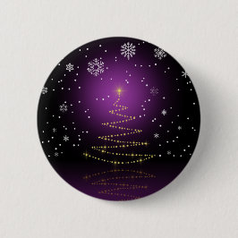 モダンなGleamyのクリスマスツリー 缶バッジ