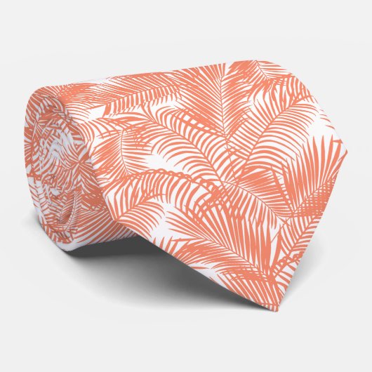 モダンなguavaの珊瑚の金ゴールドの熱帯ヤシの木 ネクタイ (ロール)