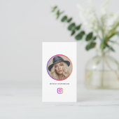 モダンなInstagramプロフィールグリッドインフルエンサー 名刺 (スタンド正面)