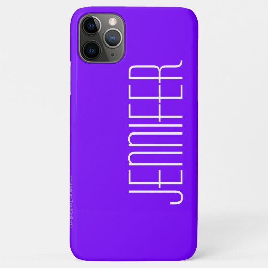 モダンなiPhone6ケース、紫色及びパーソナライズな白 Case-Mate iPhoneケース (裏面)