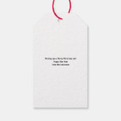 モダンなJOYクリスマスフォトパーソナライズドホリデー ギフトタグ (裏面)