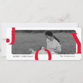 モダンなJOY 太字タイポグラフィー フォト クリスマス (正面)