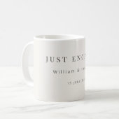モダンなJust Engagedマグカップ|モダン コーヒーマグカップ (正面左)