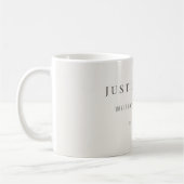 モダンなJust Engagedマグカップ|モダン コーヒーマグカップ (左)