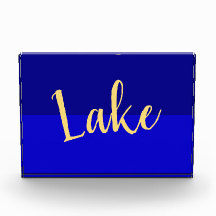 モダンなLAKEスクリプトテキスト ディープロイヤルサマーブルー