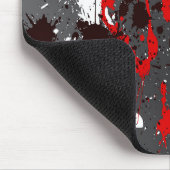 モダンなmousepad、抽象芸術、黒、赤、白い灰色 マウスパッド (コーナー)