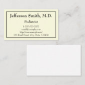 モダンなPodiatristの名刺 名刺 (正面/裏面)