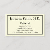 モダンなPodiatristの名刺 名刺 (正面)