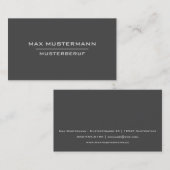 モダンなProfessionelle Dunkle Visitenkarte 名刺 (正面/裏面)