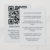 モダンなQRコードを使ったスキャン可能なイベント招待状デザイン 招待状 (正面/裏面)