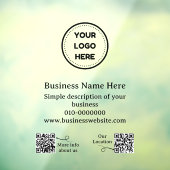 モダンなQRコード ビジネスを促進する カーまたは窓のステッカー ウィンドウサイン (シート3)