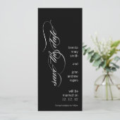 モダンなSave the Dateお知らせテンプレート セーブザデート (スタンド正面)