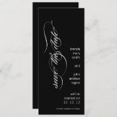 モダンなSave the Dateお知らせテンプレート セーブザデート (正面/裏面)