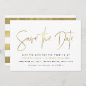 モダンなSave the Dateのお知らせ セーブザデート (正面/裏面)