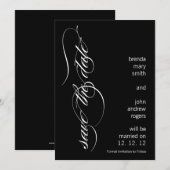 モダンなSave the Dateのお知らせ 5 x 7インチ 招待状 (正面/裏面)