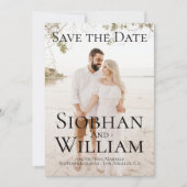 モダンなSave The Date - お二人の写真を入れたオーダーメイド 招待状 (正面)