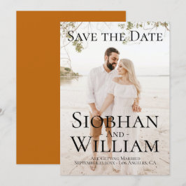 モダンなSave The Date  -  お二人の写真を入れたオーダーメイド 招待状