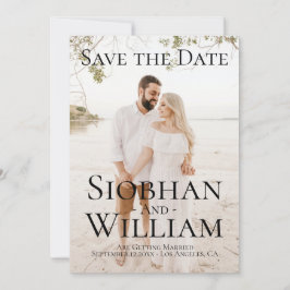 モダンなSave The Date - お二人の写真を入れたオーダーメイド 招待状