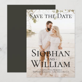 モダンなSave The Date  -  お二人の写真を入れたオーダーメイド 招待状