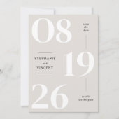 モダンなSave the Date フォトアナウンスメントカード セーブザデート (正面)