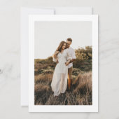 モダンなSave the Date フォトアナウンスメントカード セーブザデート (裏面)