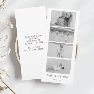 モダンなSave the Date フォトストリップ セーブザデート