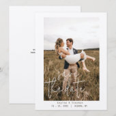 モダンなSave the Date - ミニマルな写真デザイン セーブザデート (正面/裏面)