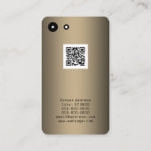 モダンなsmartphoneの一見の金黒 名刺 (裏面)