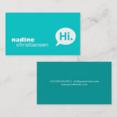 モダンなTorquoiseのプロフィールカード 名刺 (正面/裏面)