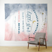 モダンなTwinkle Twinkle 性別発表バックドロップ タペストリー (インサイチュ(横))