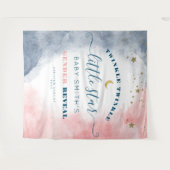 モダンなTwinkle Twinkle 性別発表バックドロップ タペストリー (正面(横))