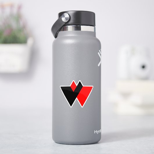 モダンなWモノグラム シール (HydroFlask)