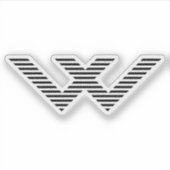 モダンなWモノグラム シール (正面)