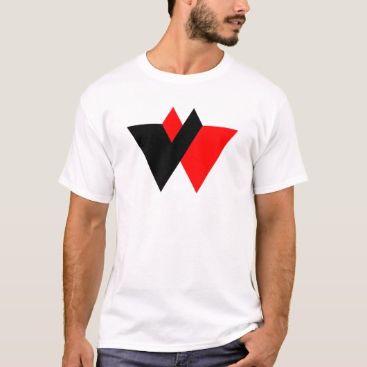 モダンなWモノグラム Tシャツ (正面)