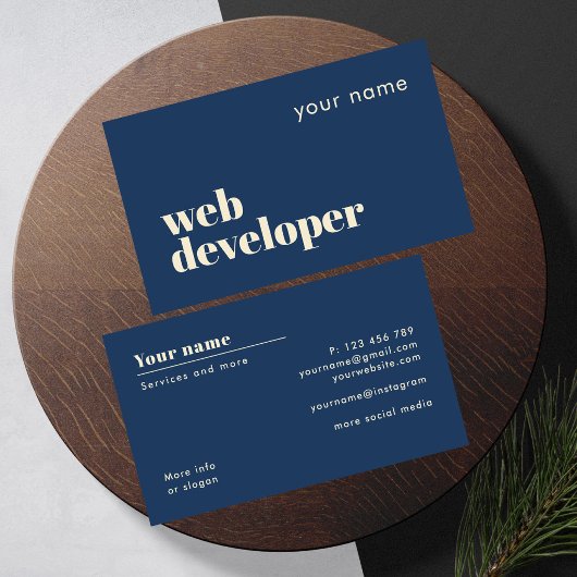 モダンなWeb開発者名刺 名刺