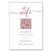 モダンなWiFiパスワード表示 ミニマルなテーブルカード テーブルナンバー (正面)