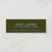 モダンによってはお母さんのテレホンカードが開花します コーリングカード (裏面)