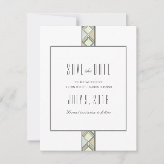 モダンによってタイルを張られるパターン保存日付 セーブザデート (正面)