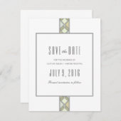 モダンによってタイルを張られるパターン保存日付 セーブザデート (正面/裏面)