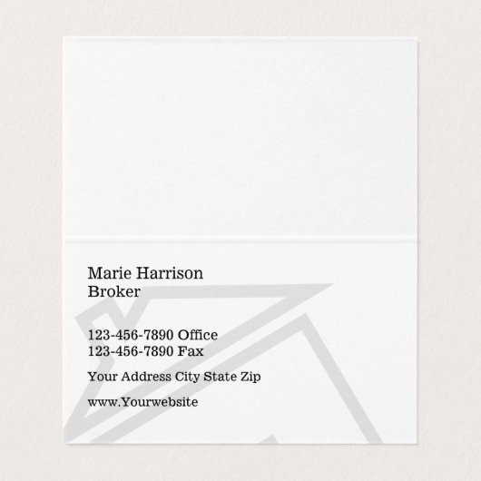 モダンによって折られる不動産のデザイン 名刺 (内部フラット)